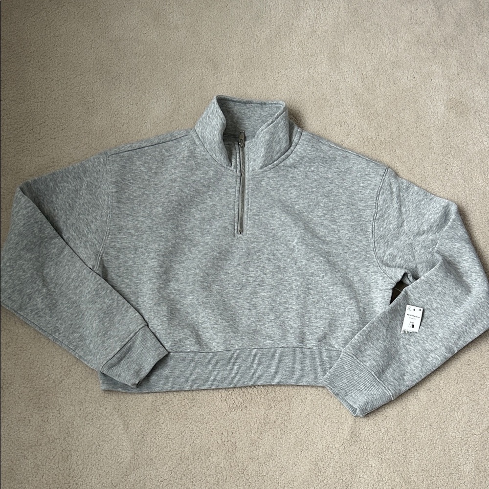 NWT Ardene Gray Quarter-Zip Women's Sweatshirt - Size L